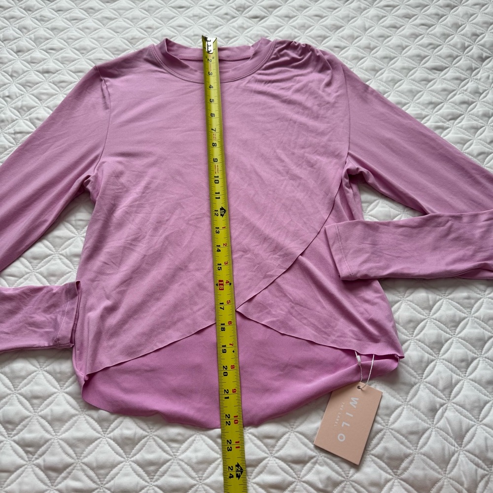 NWT Wilo The Label Cross Front Long Sleeve Top Lilac Size M - Picture 11 of 12